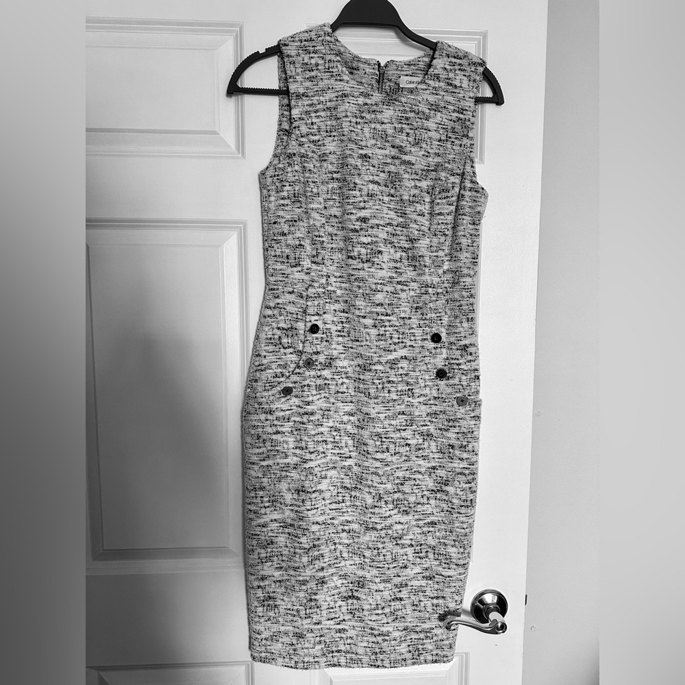 Calvin Klein "Chanel Like" Black and White Dress